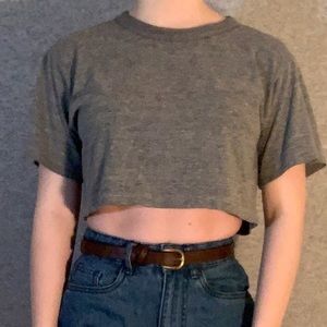 grey crop top